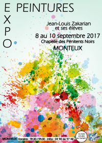 Exposition de peintures. Du 8 au 10 septembre 2017 à Monteux. Vaucluse. 